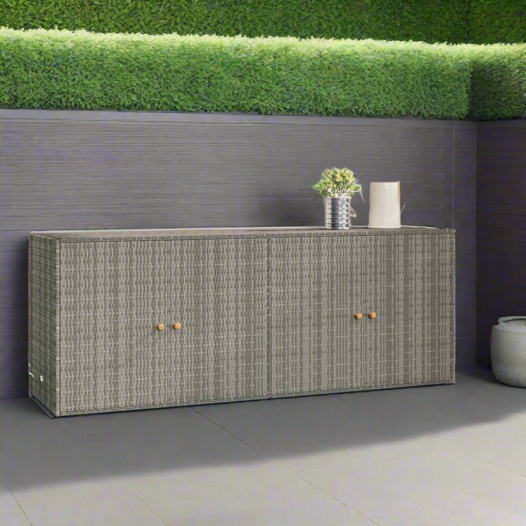 Armoire de rangement pour extérieur gris