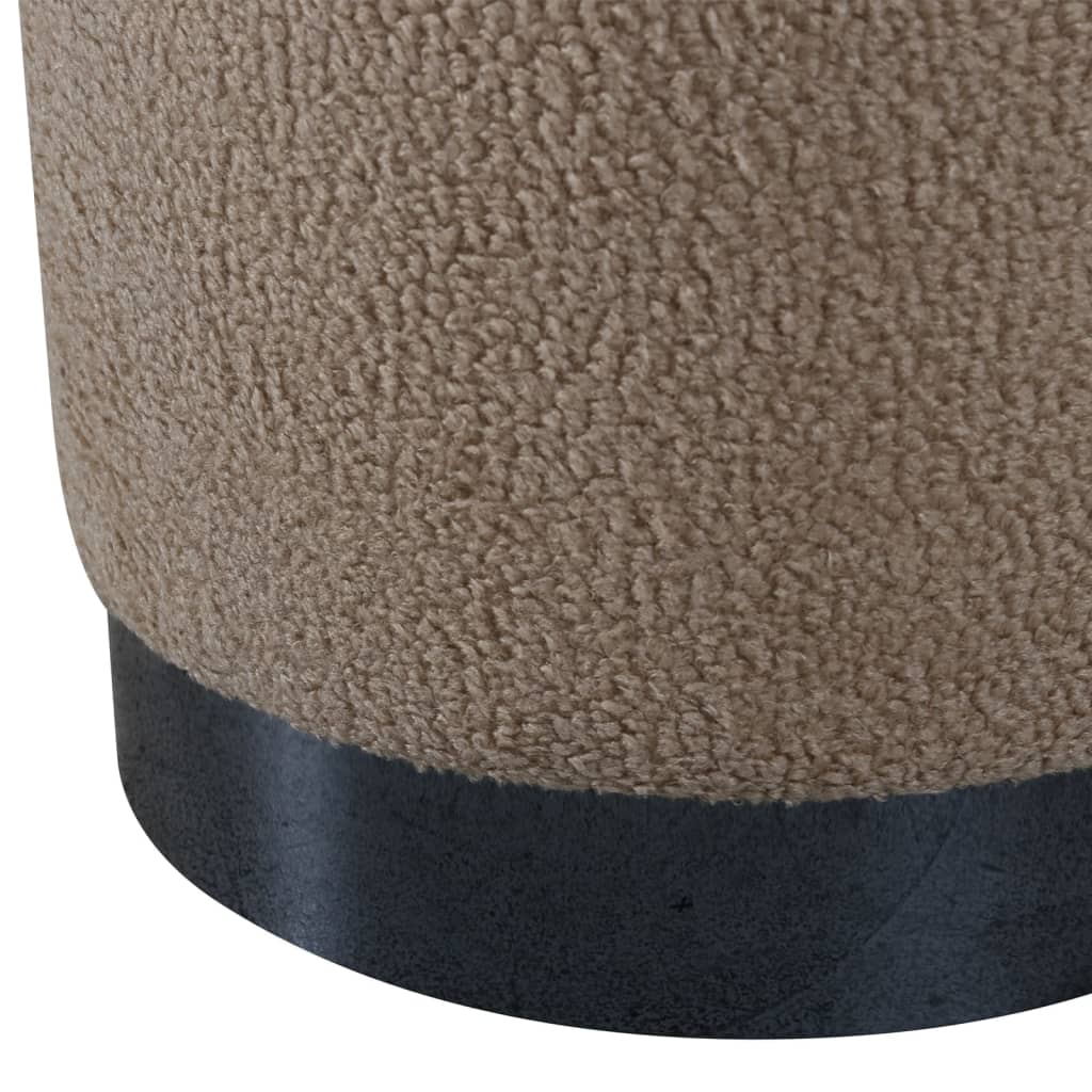 Pouf Benji Teddy Beige et noir