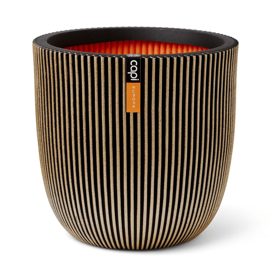 Jardinière Groove 43x41 cm noir et doré
