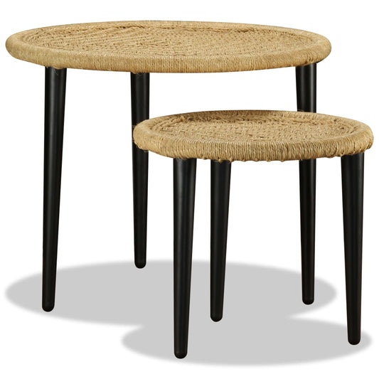 Table basse 2 pcs en  jute