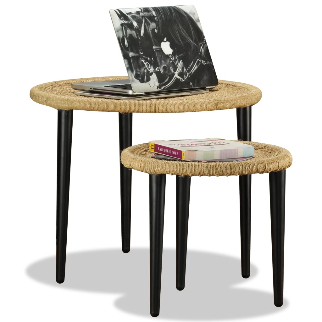 Table basse 2 pcs en  jute