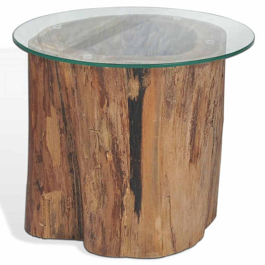 Table basse Teck en Verre