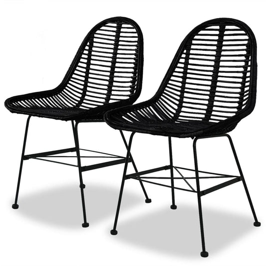Chaises  lot de 2 noir