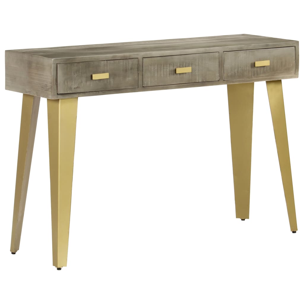 Table console Bois de manguier Gris