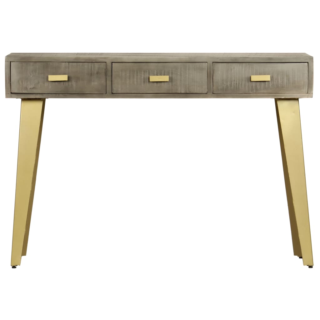 Table console Bois de manguier Gris