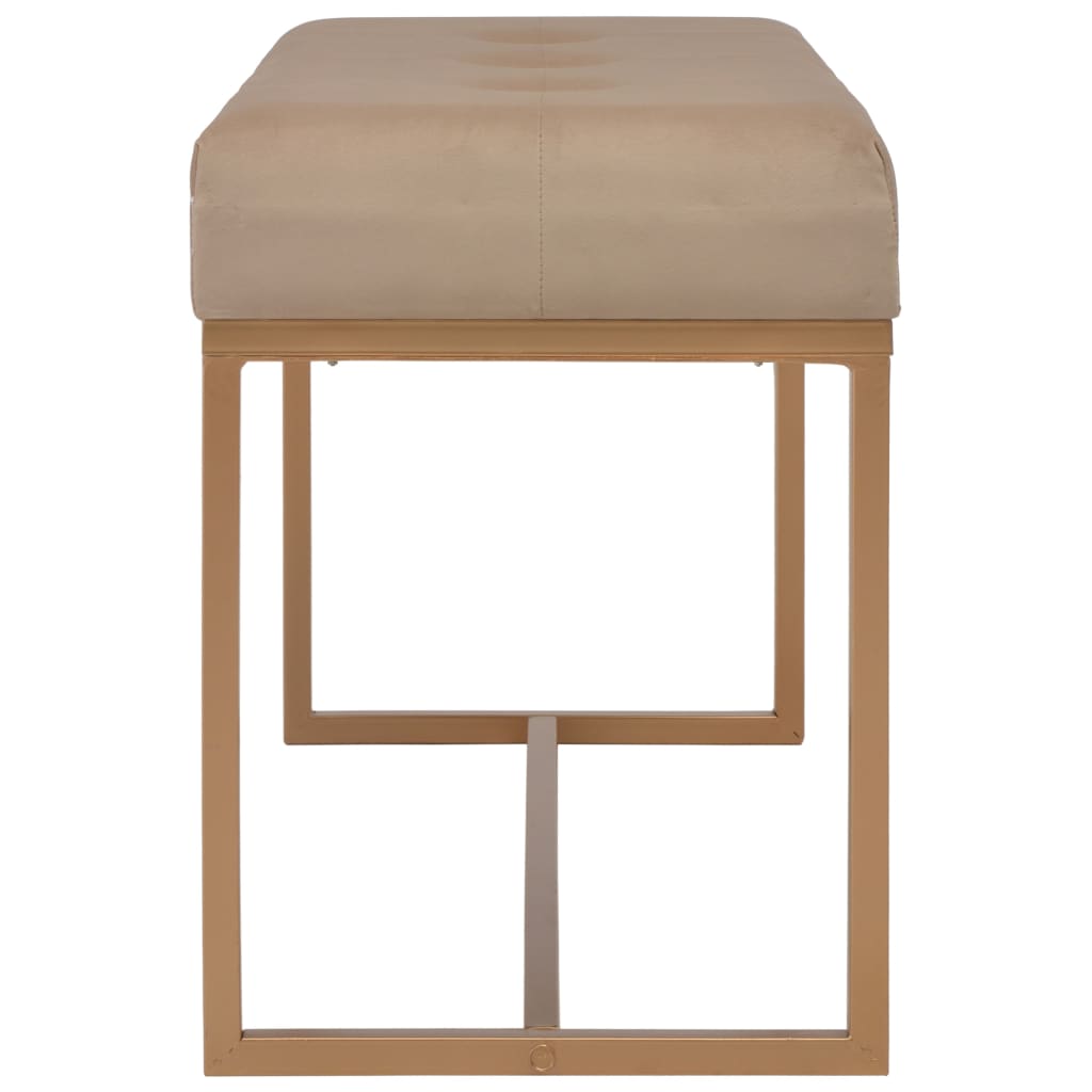 Banc beige velours