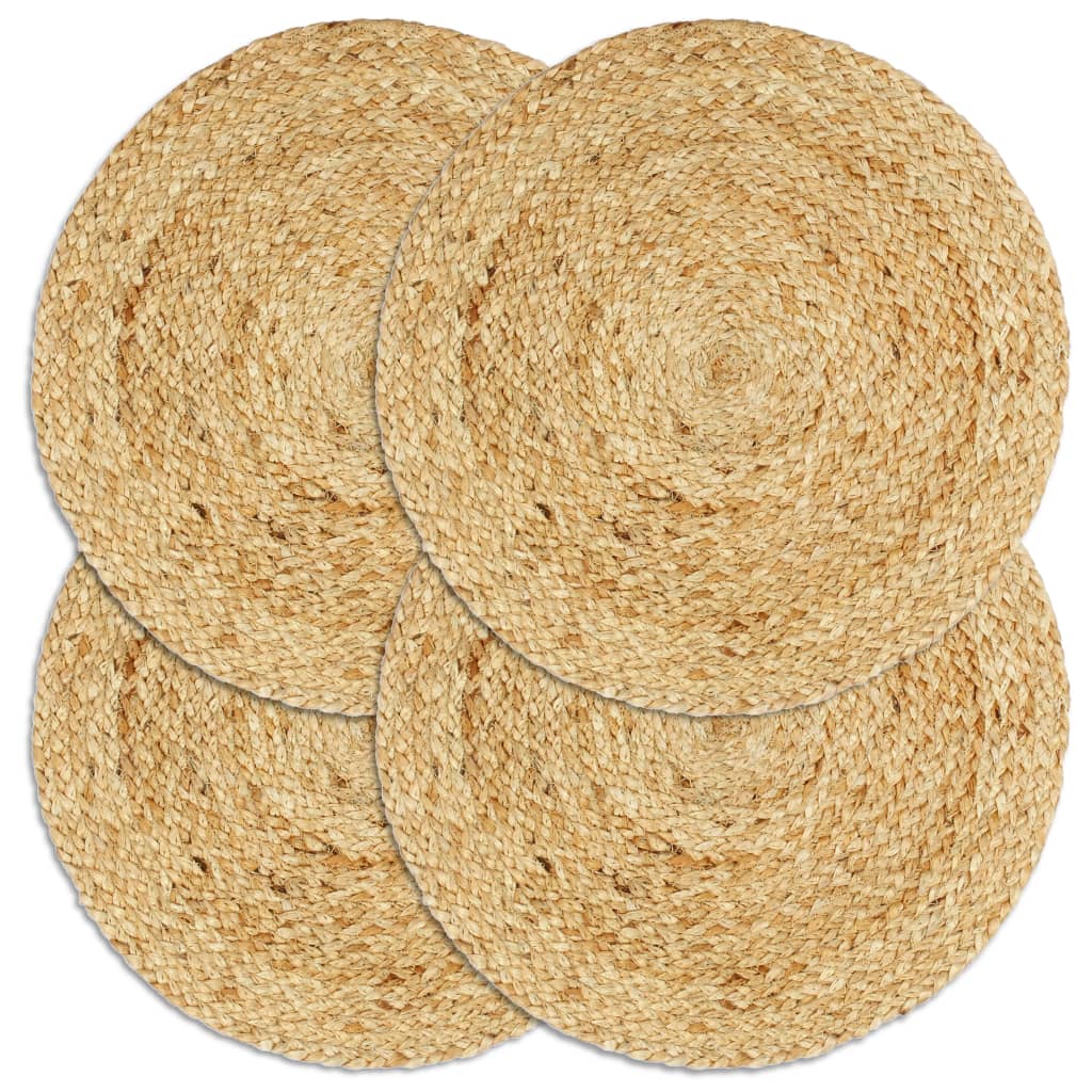 Napperons 4 pcs Naturel en Jute