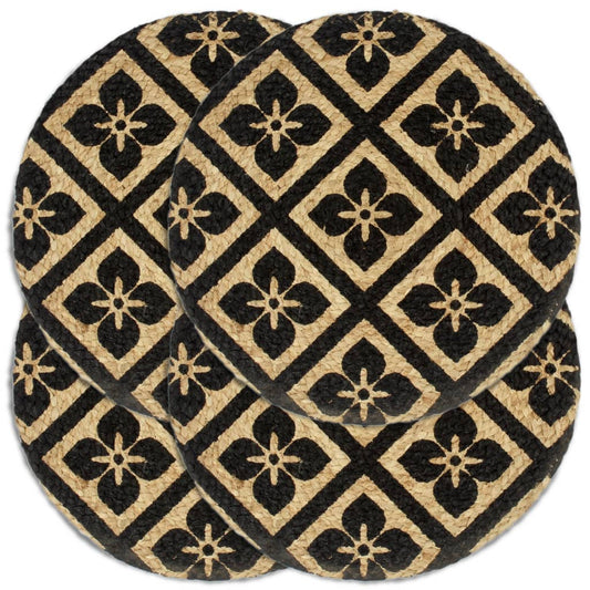 Napperons 4 pcs Noir
