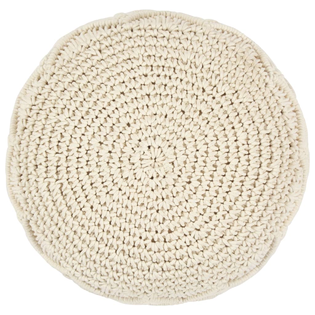 Pouf fait à la main en macramé