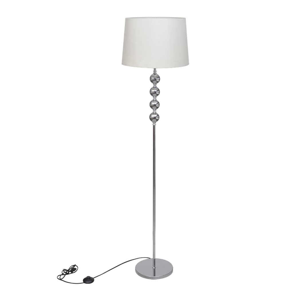 Lampadaire Blanc argent