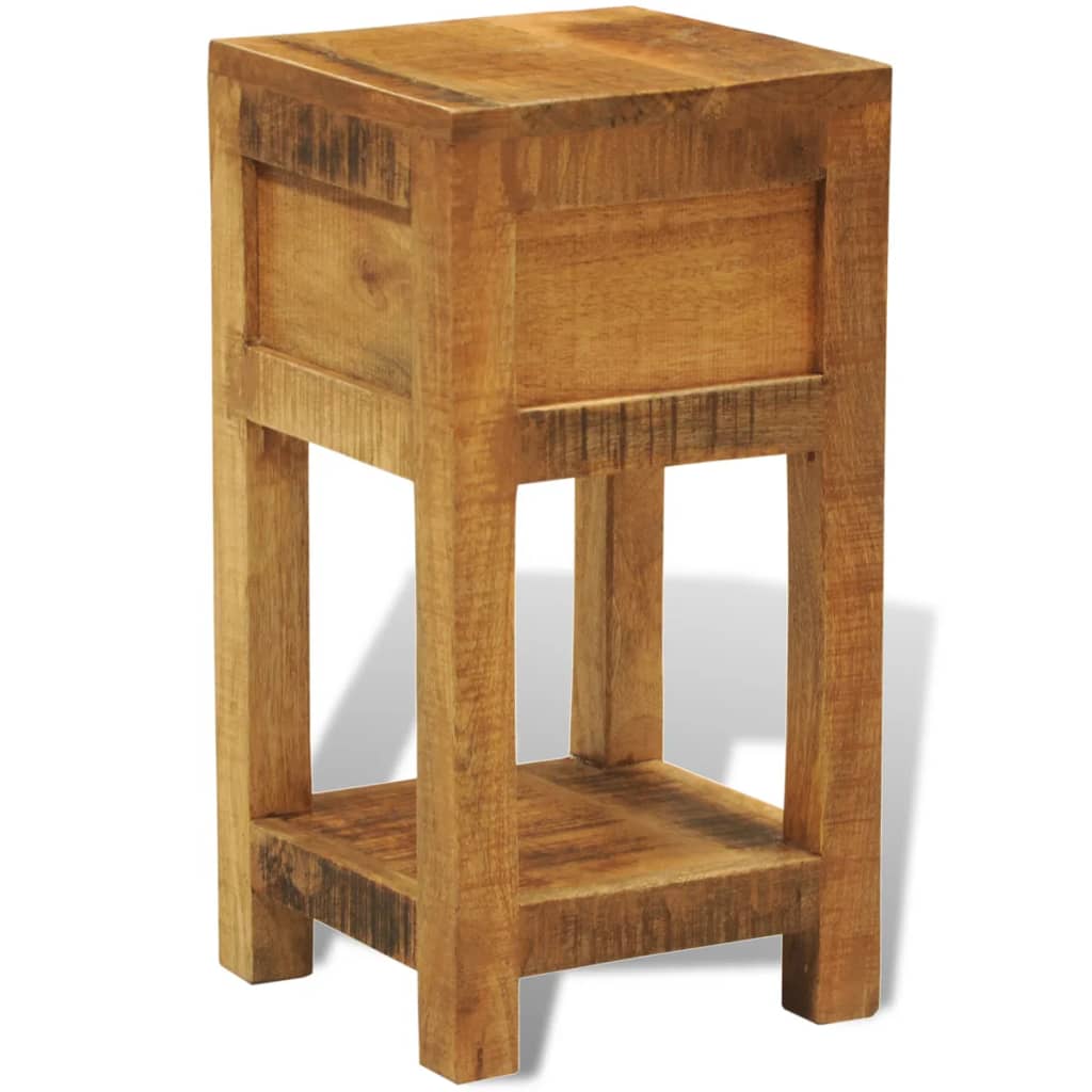 Table de chevet avec 1 tiroir Bois massif de manguier