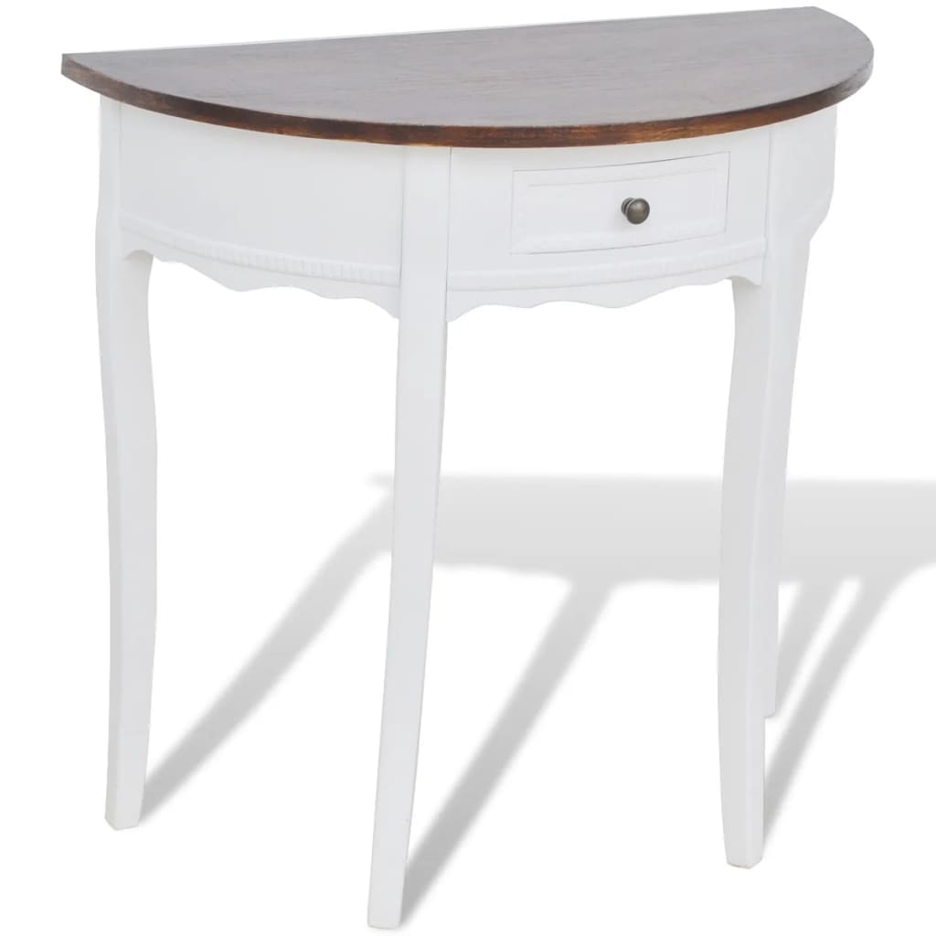 Table console avec tiroir  Demi-ronde
