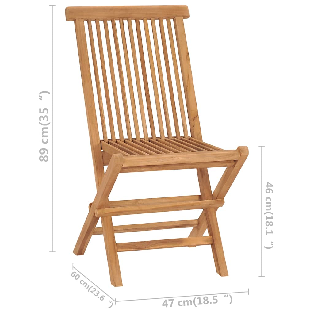 Chaises pliables de jardin en Bois de teck solide