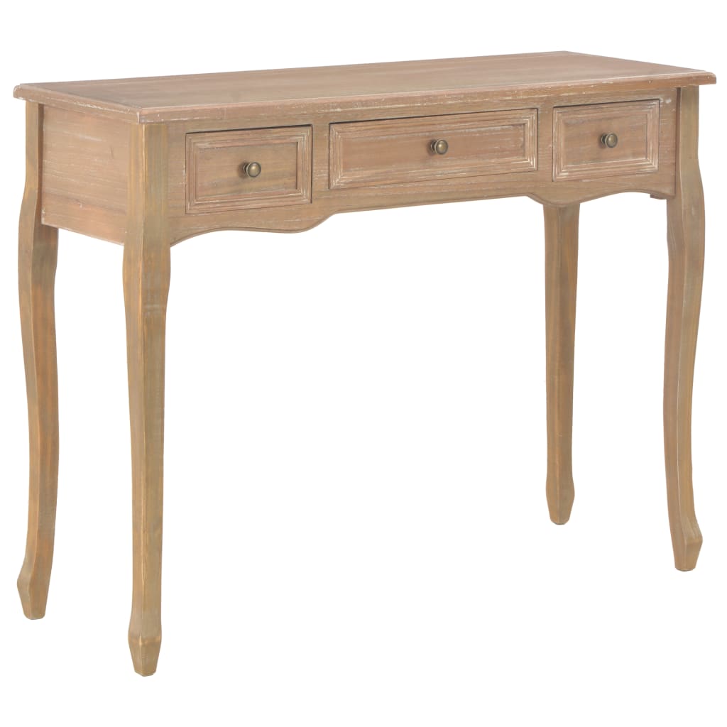 Table de console  avec 3 tiroirs Marron