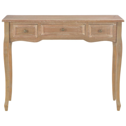Table de console  avec 3 tiroirs Marron