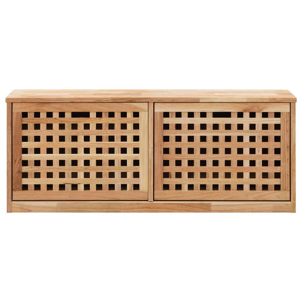 Banc de rangement de chaussures en bois massif