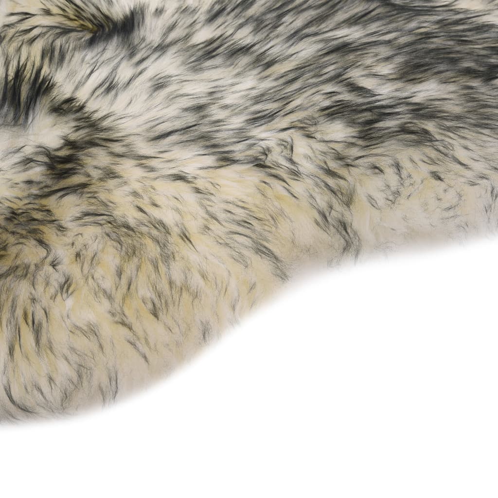 Tapis en peau de mouton  Mélange de gris