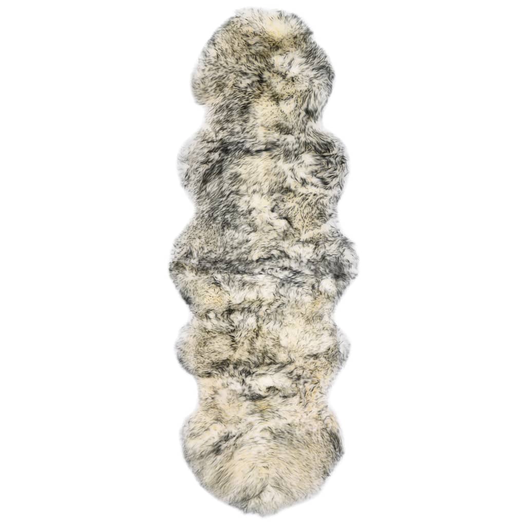 Tapis en peau de mouton  Mélange de gris