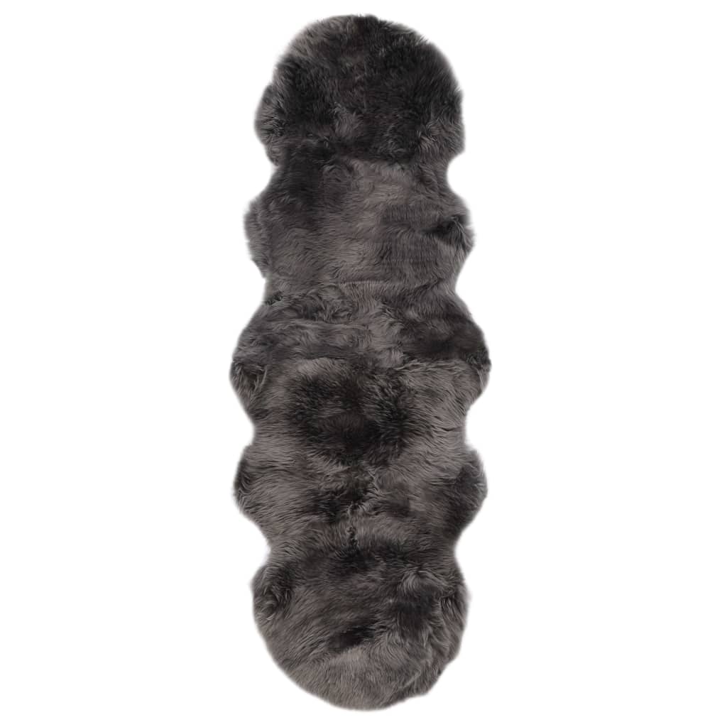 Tapis en peau de mouton Gris clair