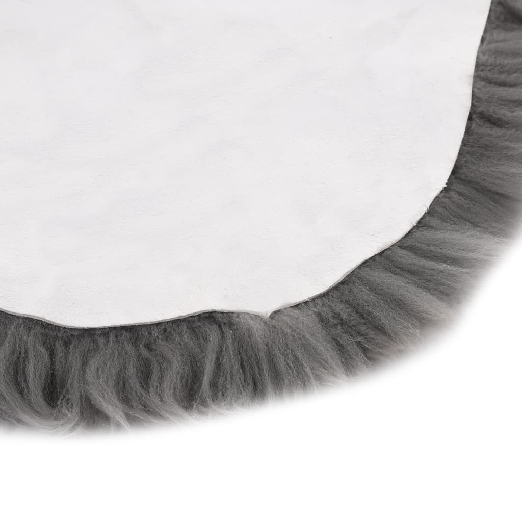 Tapis en peau de mouton Gris clair