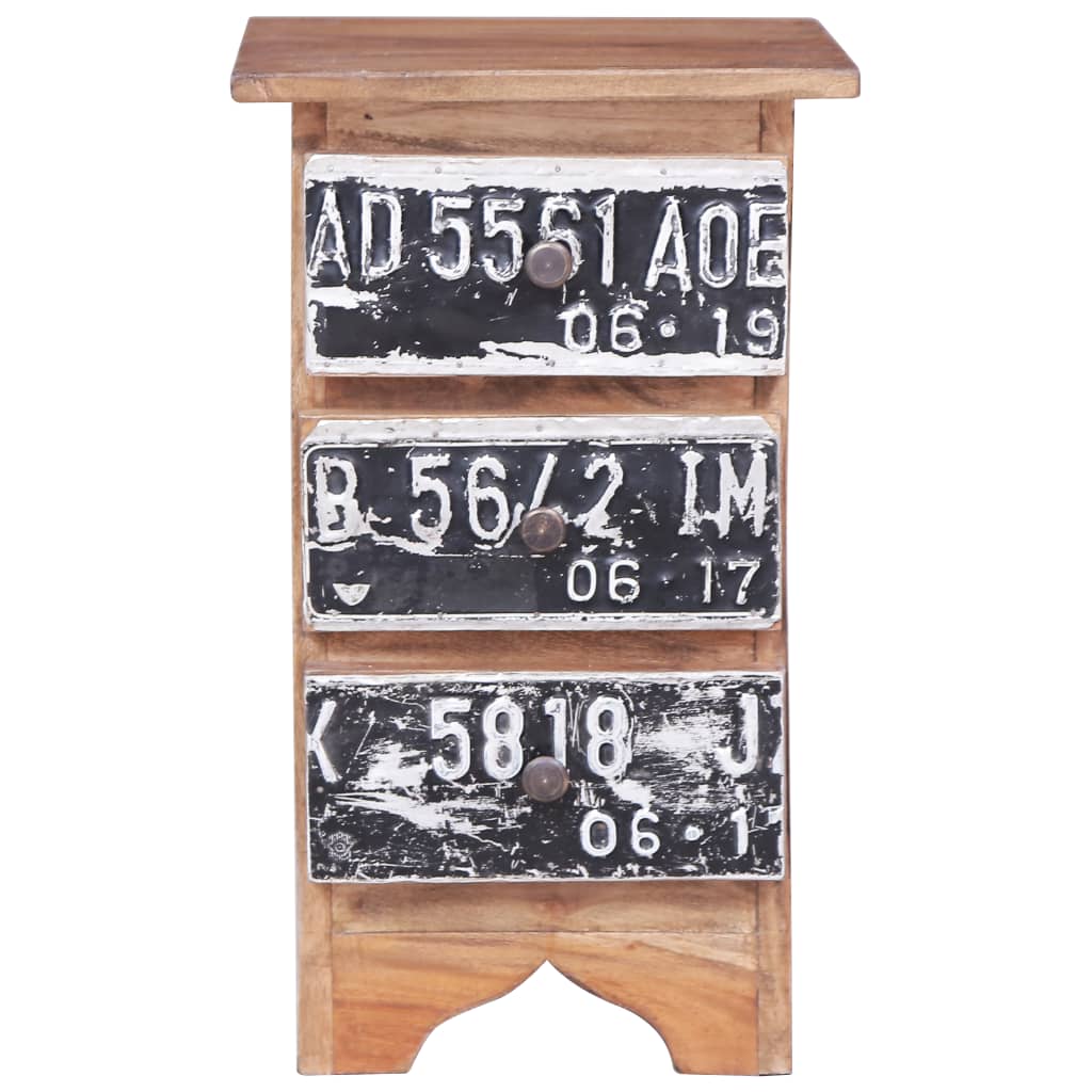Table de chevet bois d'acajou retro