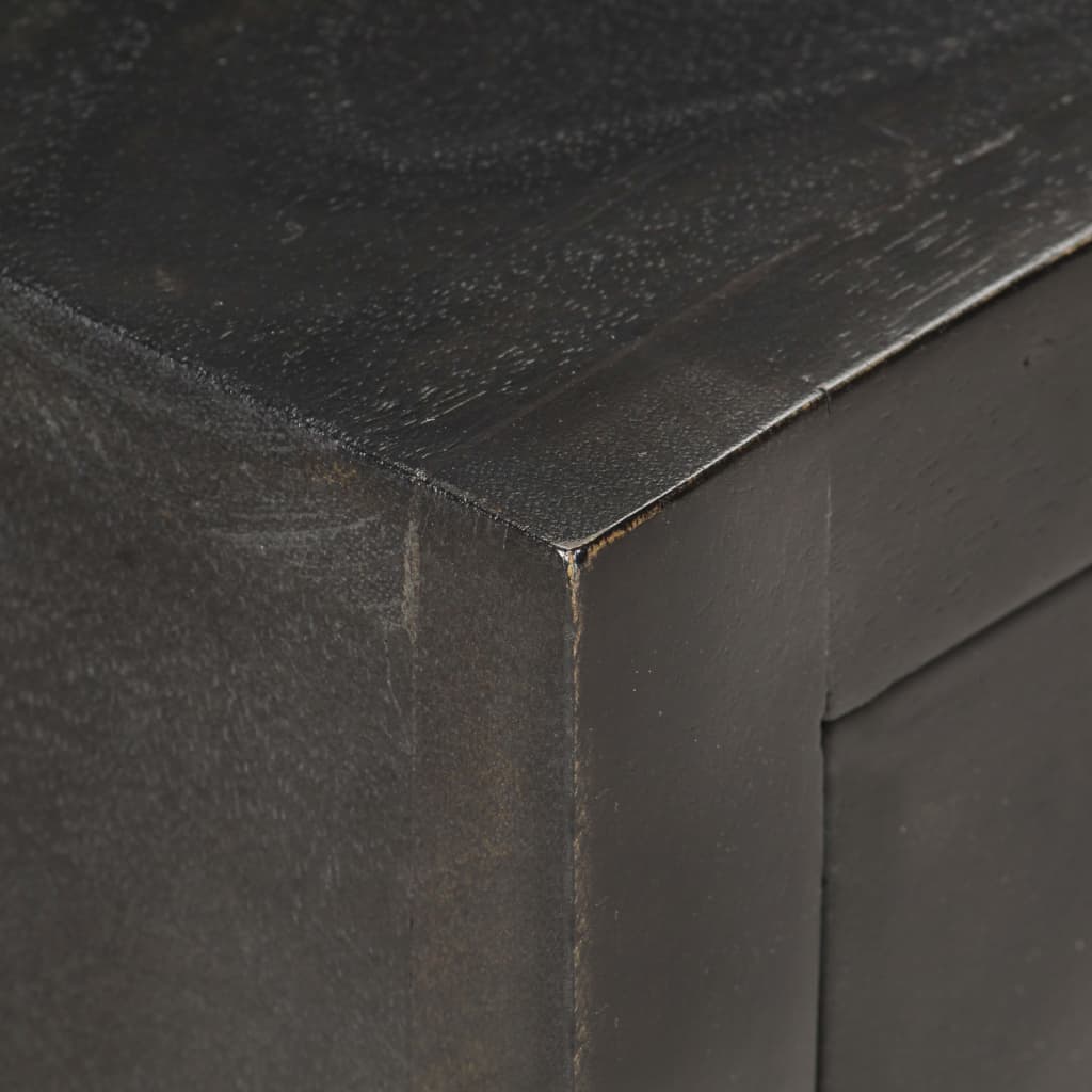 Table de chevet Noir et doré  Bois de manguier
