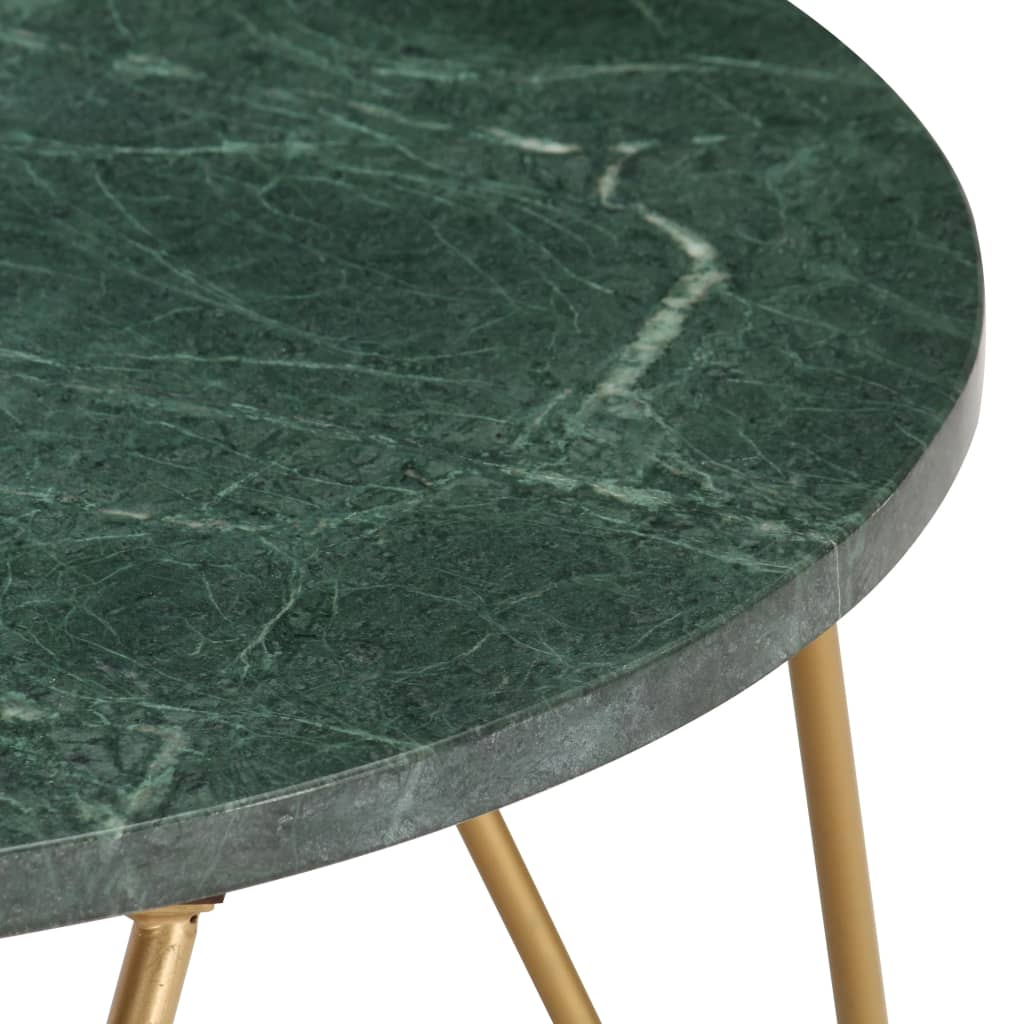 Table basse Vert en Pierre véritable et texture marbre