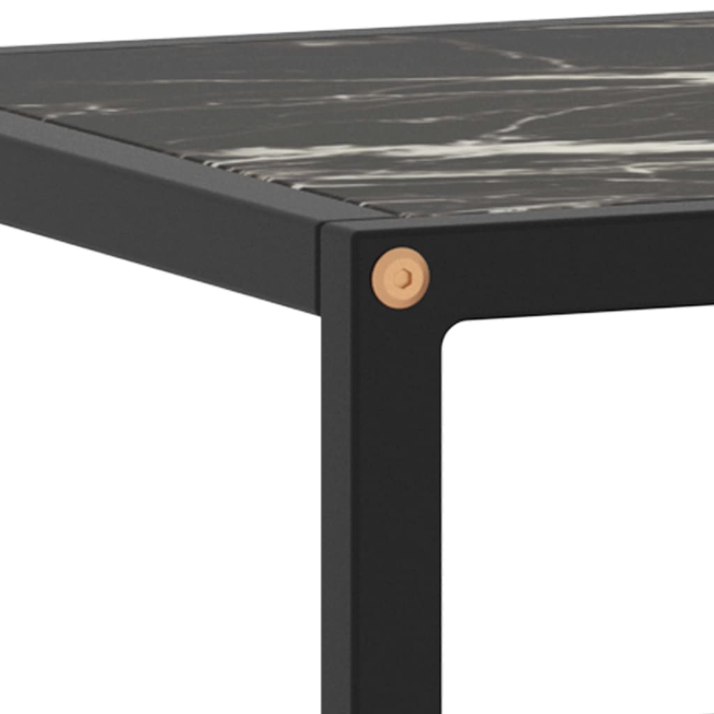 Meuble TV noir avec verre marbre