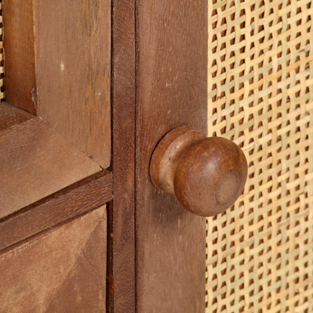 Buffet en bois de manguier et jute