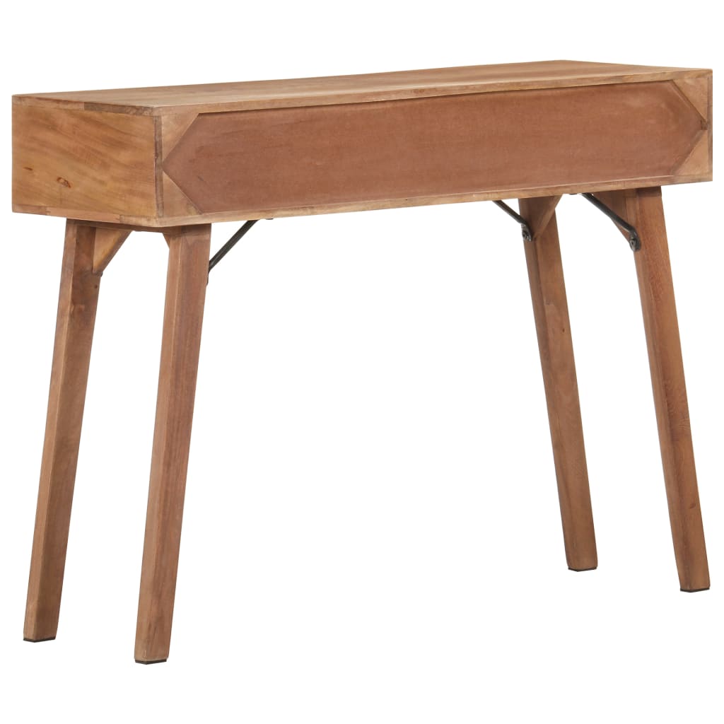 Console Bois de manguier et rotin