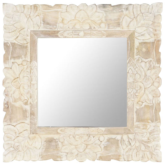 Miroir Blanc en bois de manguier