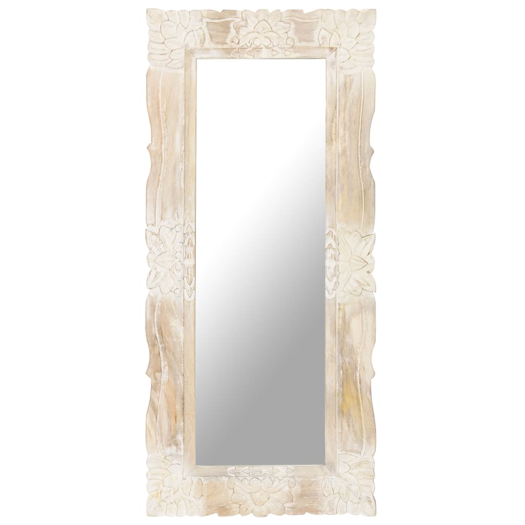 Miroir Blanc en bois de manguier