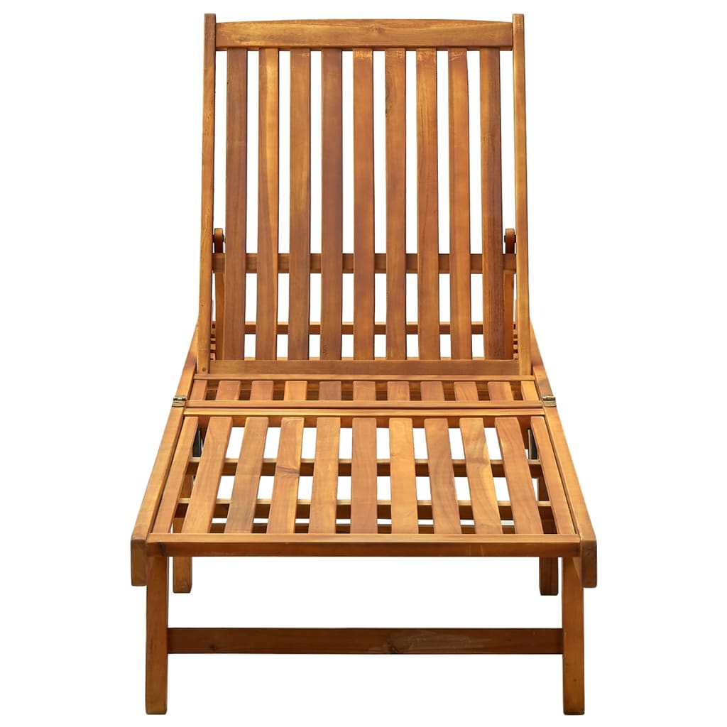 Chaise longue bois d'acacia