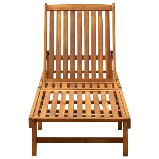 Chaise longue bois d'acacia