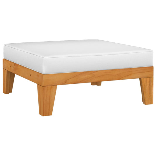 pouf blanc d'acacia