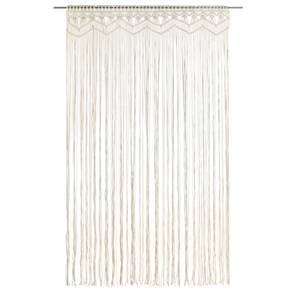 Rideau en macramé crème