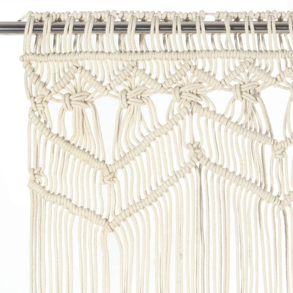 Rideau en macramé crème