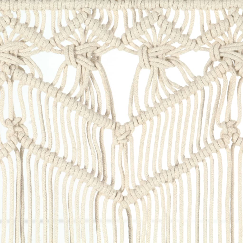 Rideau en macramé crème