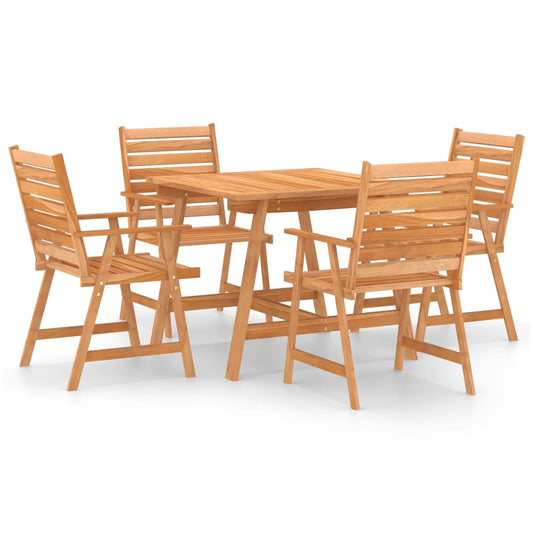Ensemble à manger de jardin 5 pcs Bois d'acacia