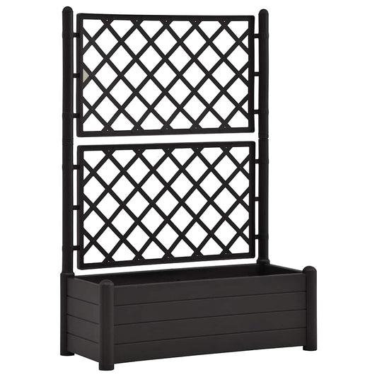 Jardinière avec treillis  Anthracite