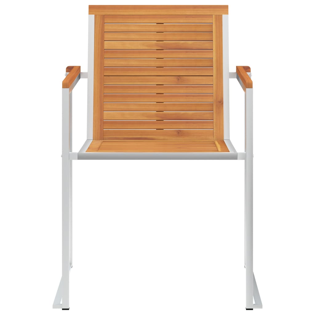 Chaises de jardin avec coussins lot de 2 Acacia solide