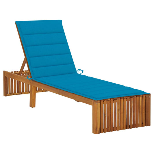 Chaise longue bleu acacia flora