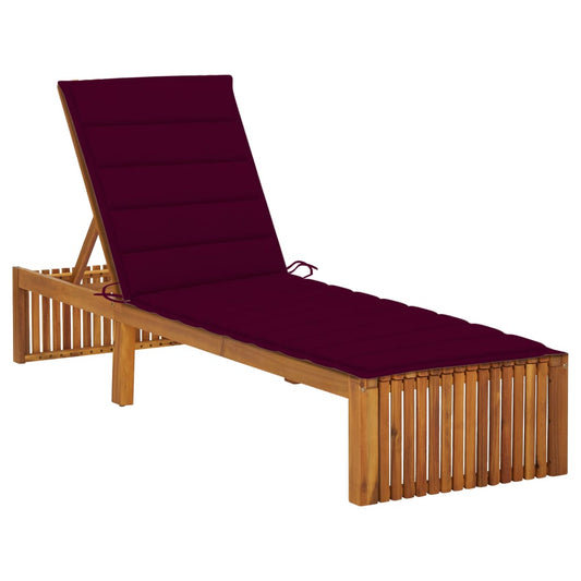 Chaise longue Bordeau acacia flora