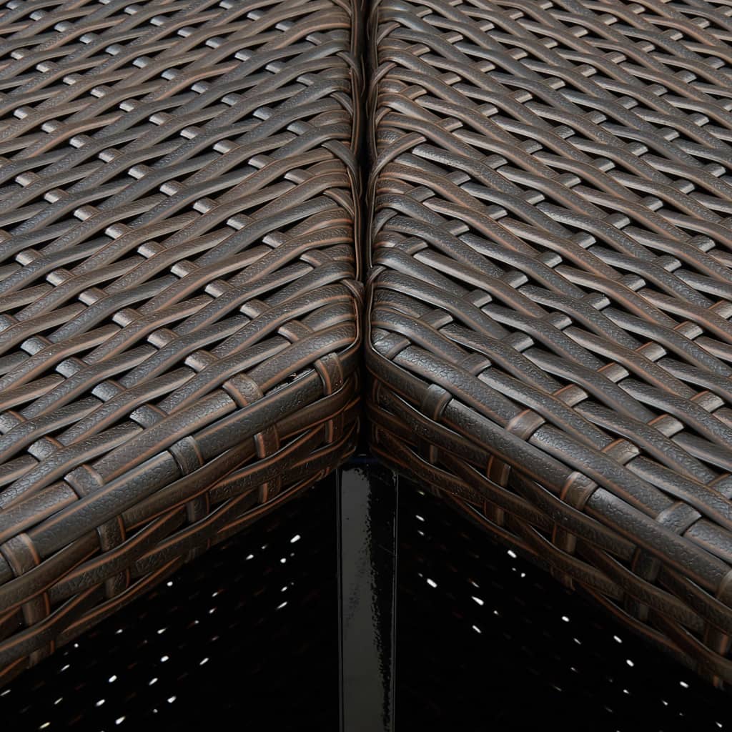 Ensemble de bar  4 pcs  Résine tressée Marron