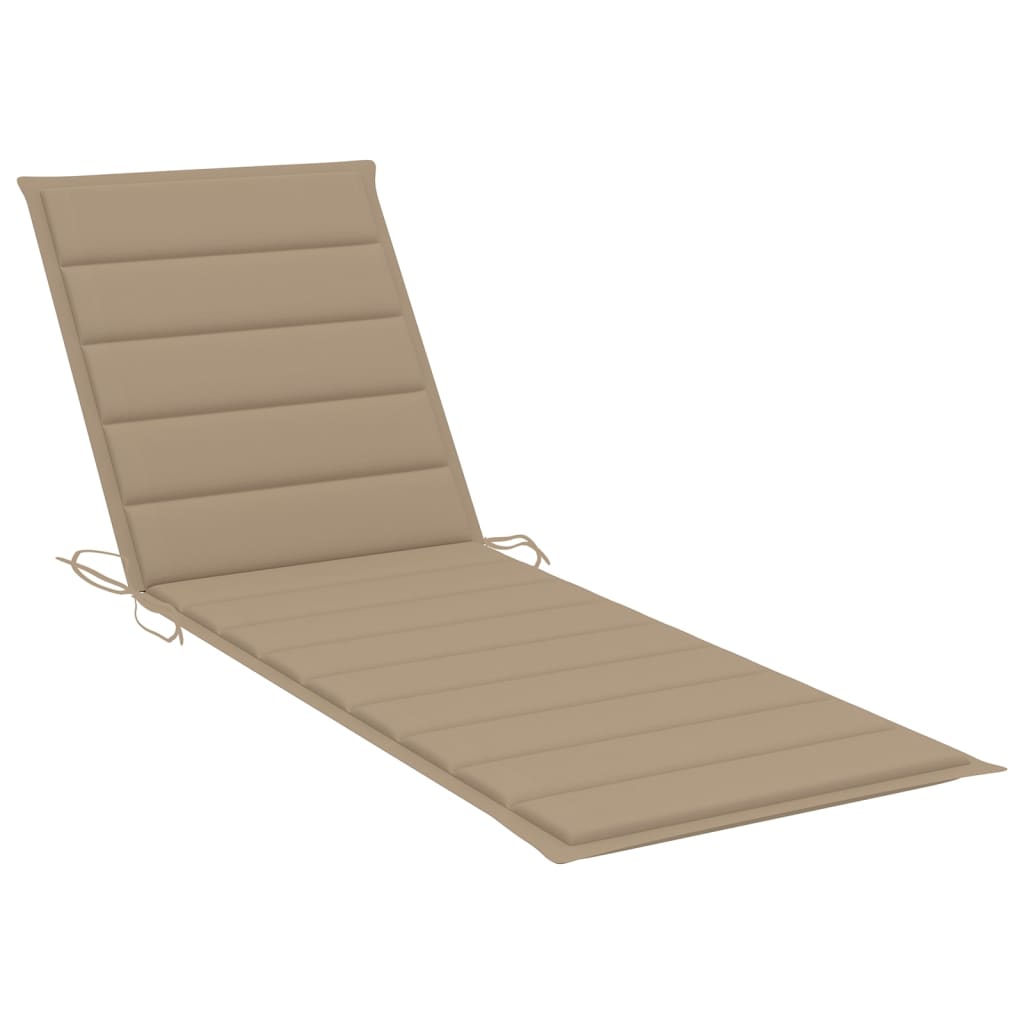 Chaise longue beige tia