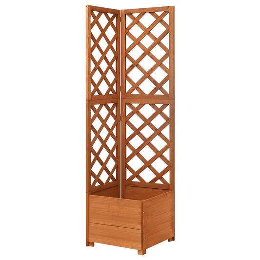 Jardinière d'angle en treillis en Bois de sapin