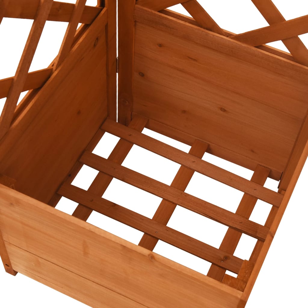Jardinière d'angle en treillis en Bois de sapin