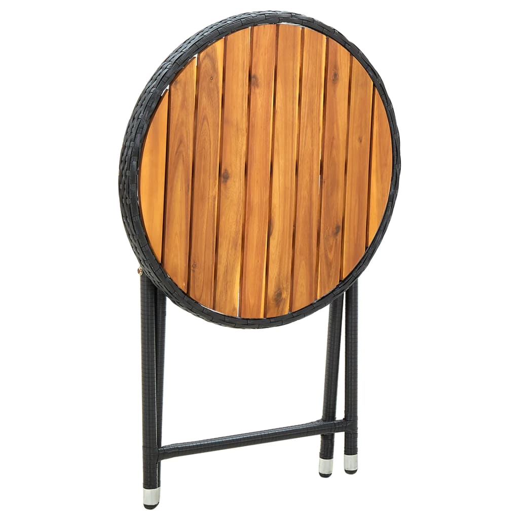 Table d'appoint en  Résine tressée et bois d'acacia