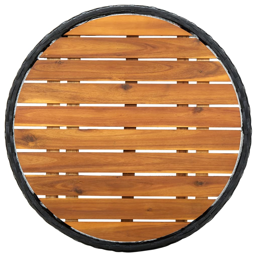 Table d'appoint en  Résine tressée et bois d'acacia