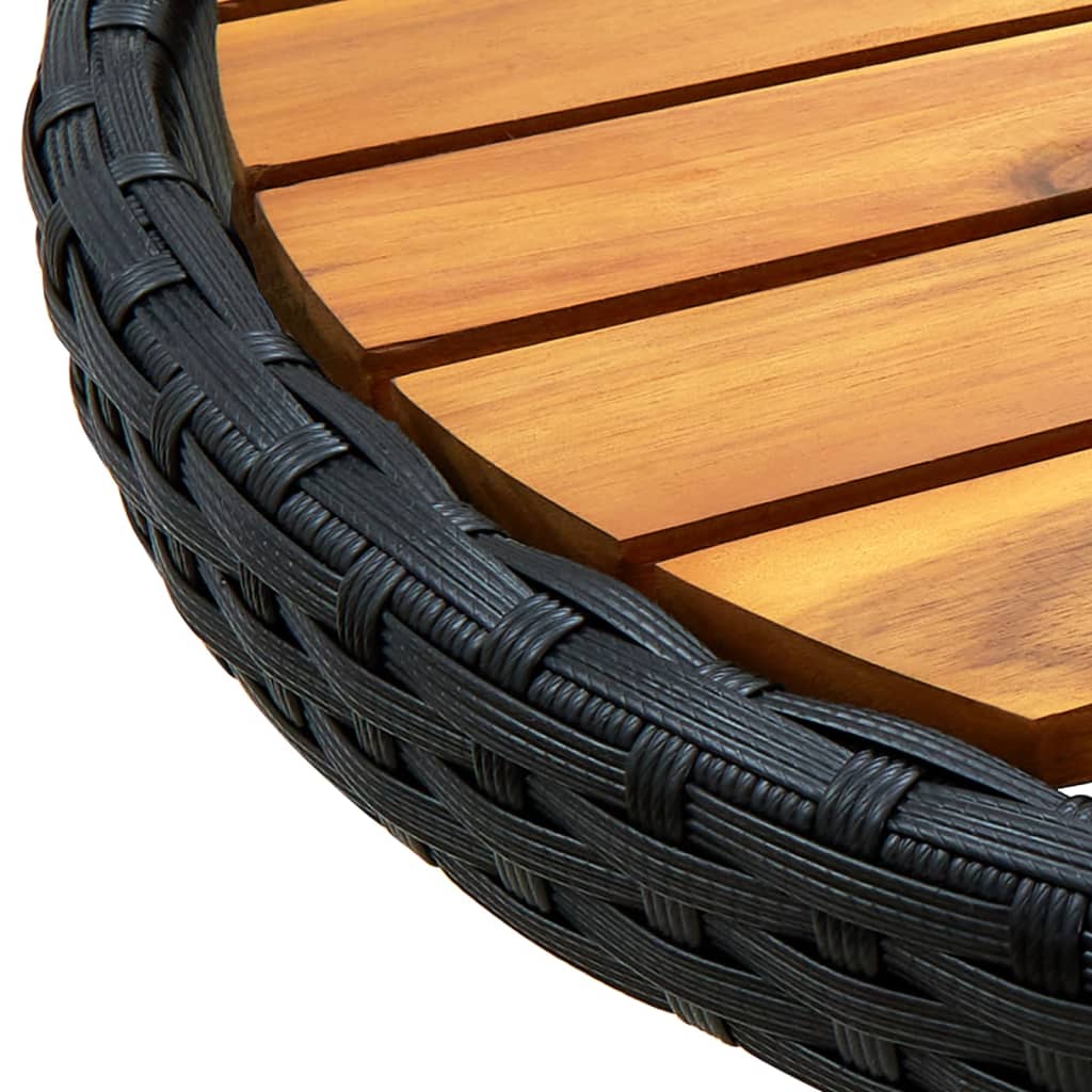 Table d'appoint en  Résine tressée et bois d'acacia